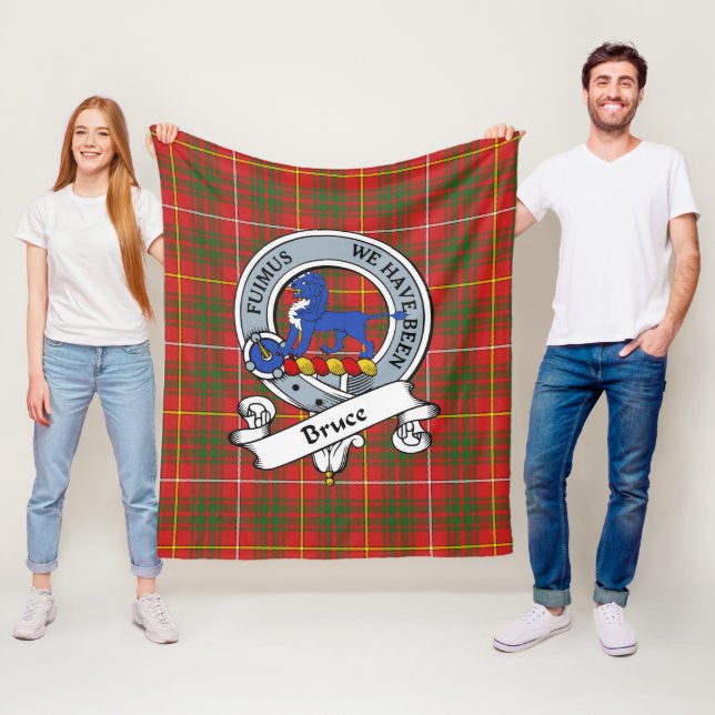 Bruce Modern Clan Abzeichen Tartan Kariert Fleecedecke (Beispiel)