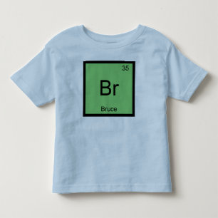 Bruce Name Chemie Element Periodensystem Kleinkind T-shirt