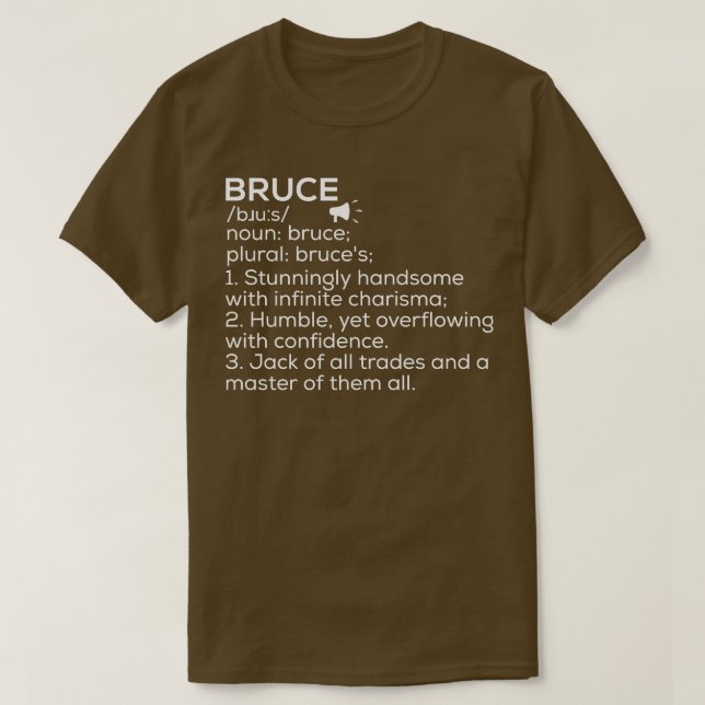 Bruce Name Definition Bruce Meaning Bruce Name Mea T-Shirt (Design vorne)