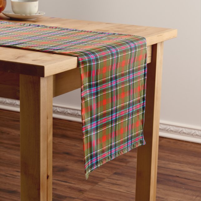 Bruce of Kinnaird Ancient Tartan Kariertes Muster Kurzer Tischläufer (Beispiel)
