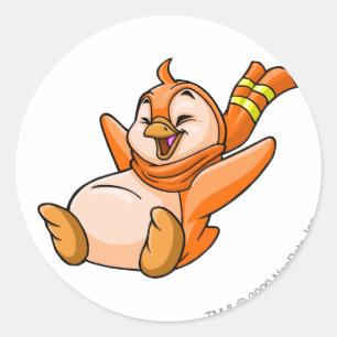 Bruce Orange Runder Aufkleber