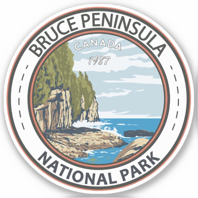 Bruce Peninsula National Park Kanada Reisen Kunst Aufkleber (Vorderseite)