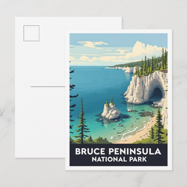 Bruce Peninsula National Park Ontario Kanada Postkarte (Vorne/Hinten)
