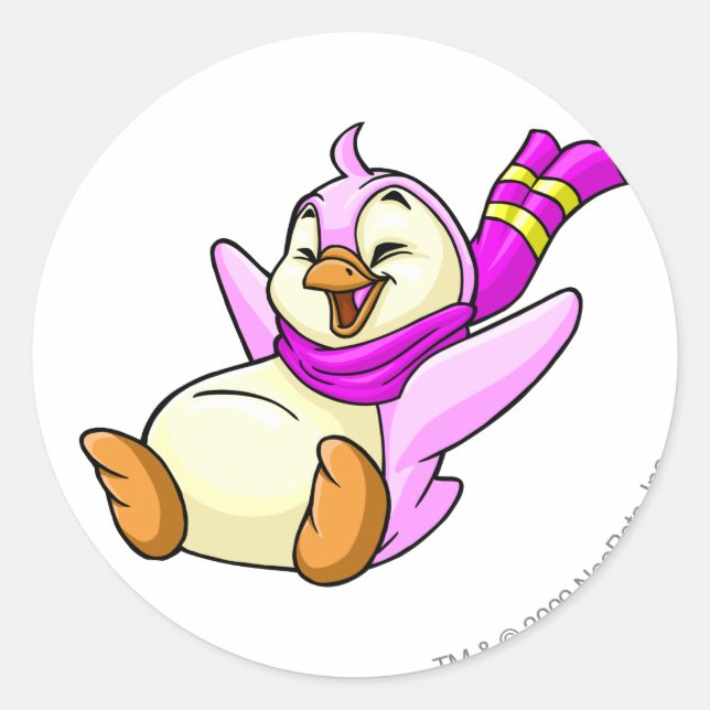 Bruce Pink Runder Aufkleber (Vorderseite)