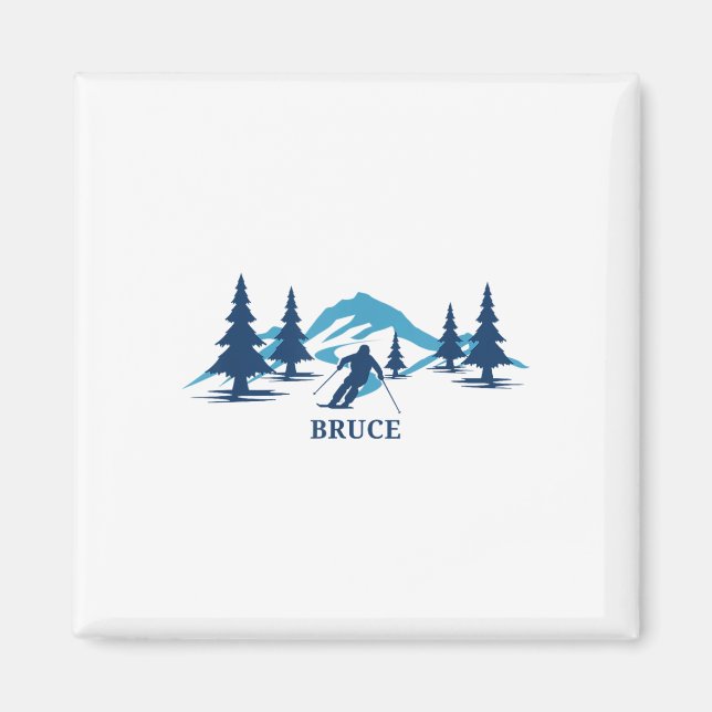 Bruce Ski Resort Skifahrer _1 Magnet (Vorne)