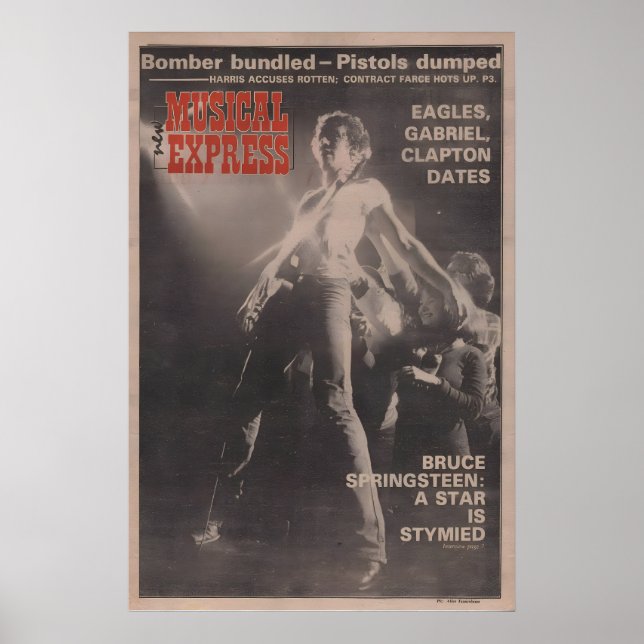 BRUCE SPRINGSTEEN Poster - 1977 original NME (Vorne)