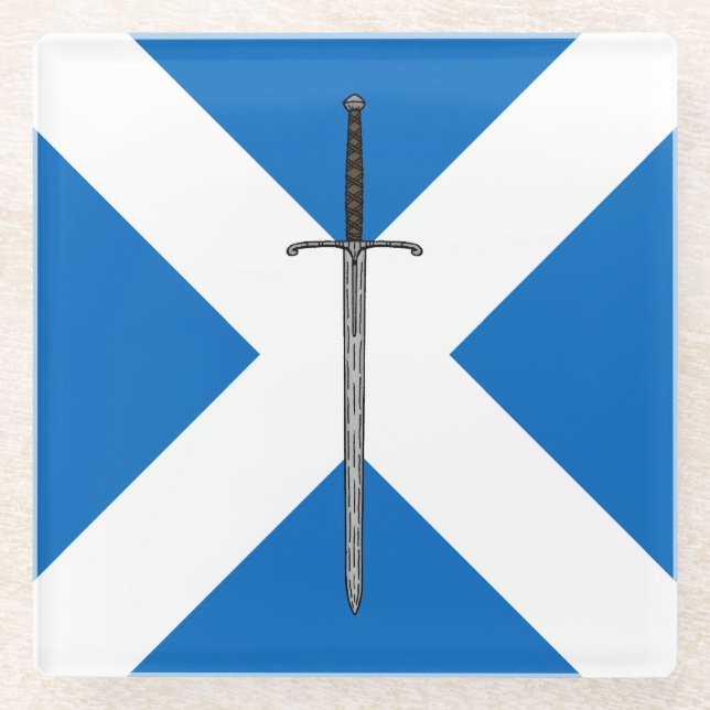 Bruce Sword auf Salreifen Glasuntersetzer (Vorderseite)