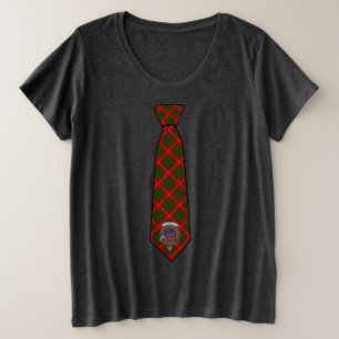 Bruce Tartan Necktie T - Shirt mit Abzeichen Women