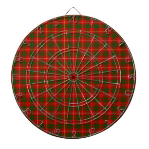 Bruce tartan Red grün kariert Dartscheibe