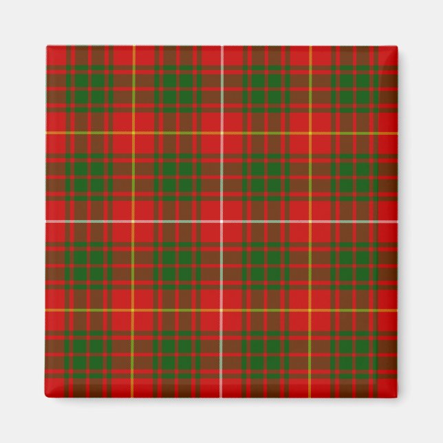 Bruce tartan Red grün kariert Magnet (Vorne)