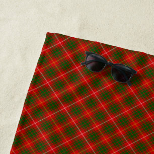 Bruce tartan Red grün kariert Strandtuch