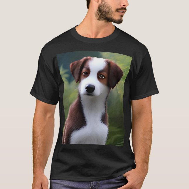Bruce the Border Collie Puppy, Tshirt (Vorderseite)