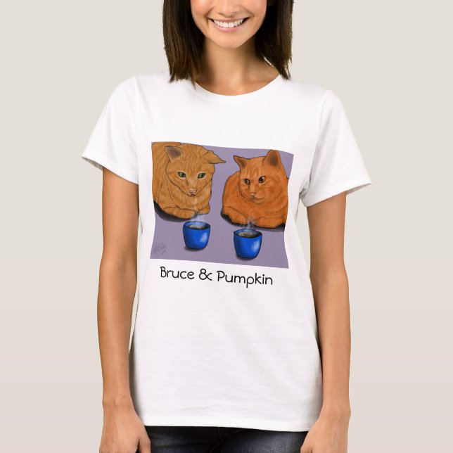 Bruce- und Kürbis-Kaffee-Datum T-Shirt (Vorderseite)