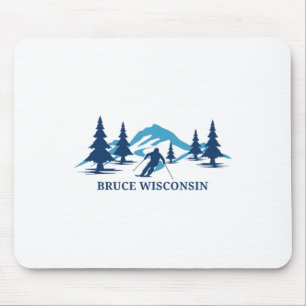 Bruce Wisconsin Skigebiet Skifahren Skifahrer Mousepad