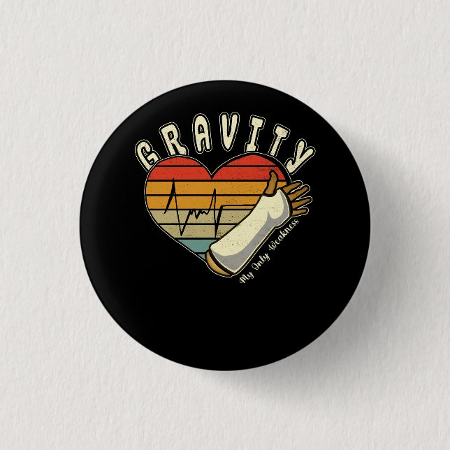 Brucharm Gravity, mein einziger Schwächehand-Handg Button (Vorderseite)