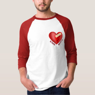 Brüchendes Herz geheilt mit Pflaster und Zitat zum T-Shirt