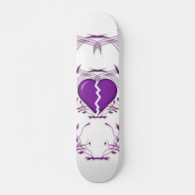 Bruchherz / Tribal Artwork (lila) Skateboard (Vorne)