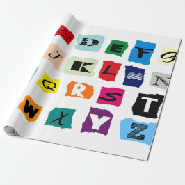 brüchiges Alphabet Geschenkpapier