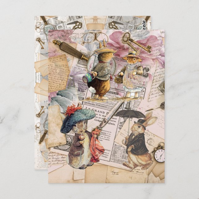 Bruchkaninchenzusammensetzung Postkarte (Vorne/Hinten)