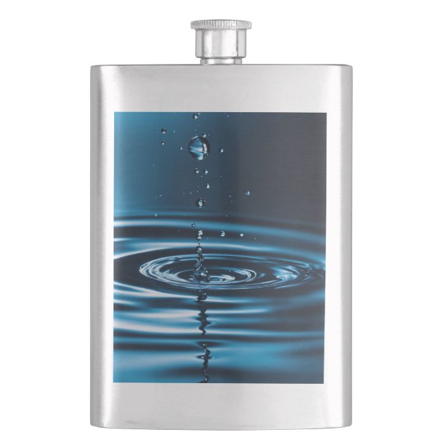 "Bruchstücke der Stille": klassische Flasche Flachmann (Vorderseite)