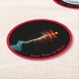 BruchwellenDualität Runder Pappuntersetzer