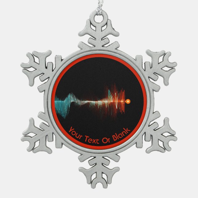 BruchwellenDualität Schneeflocken Zinn-Ornament (Vorderseite)