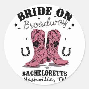 Brücke am Broadway The Ultimate Nashville Bachelor Runder Aufkleber