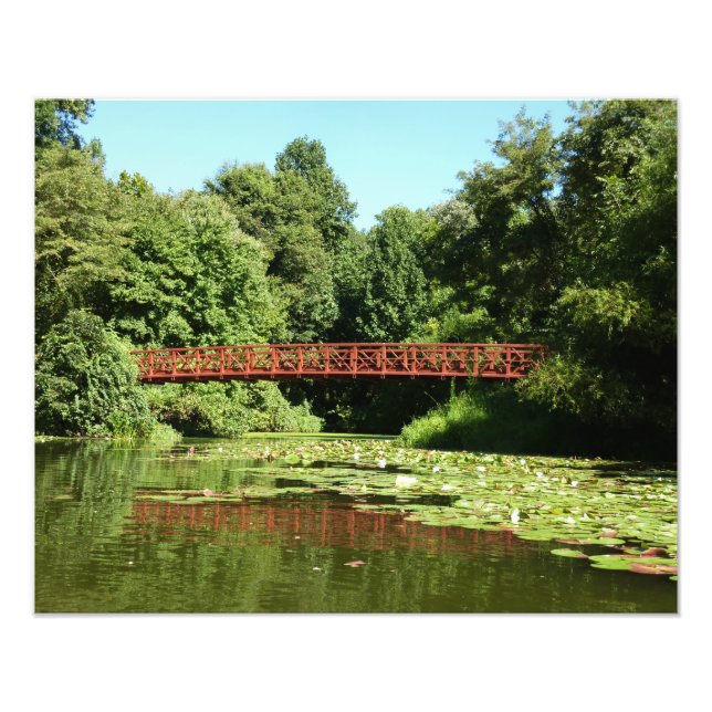 Brücke am Centennial Lake in Ellicott City Fotodruck (Vorne)