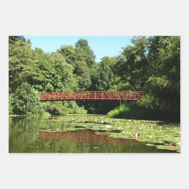 Brücke am Centennial Lake in Ellicott City Geschenkpapier Set (Vorderseite)