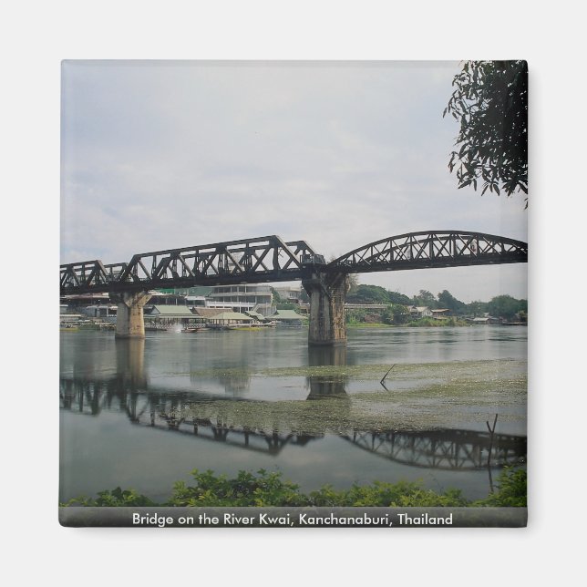 Brücke am Fluss Kwai, Kanchanaburi, Thailand Magnet (Vorne)