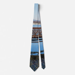 Brücke am Weißen Felsen Neck Tie Krawatte