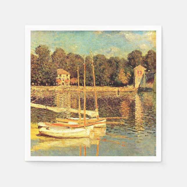 Brücke bei Argenteuil Claude Monet Serviette (Vorderseite)