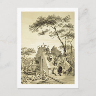 Brücke bei Canton, Platte 30 von 'Skizzen von Chi Postkarte