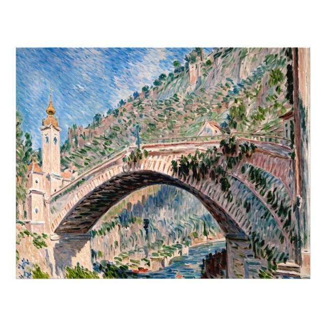 Brücke bei Dolceacqua Fotodruck (Vorne)