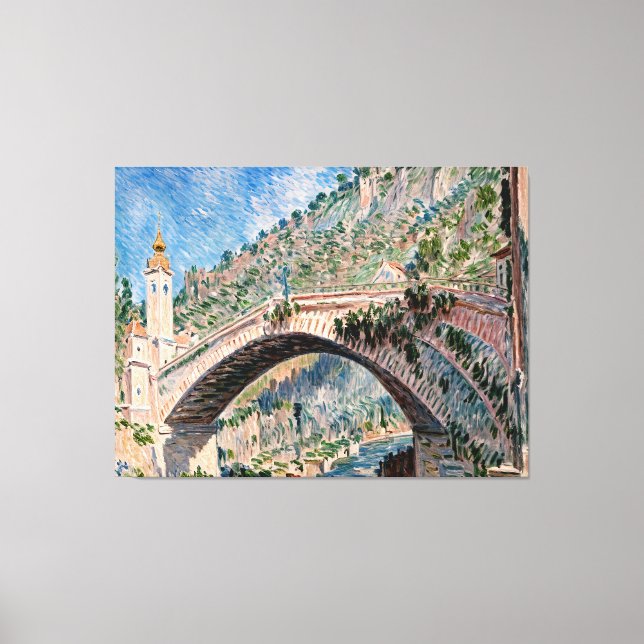 Brücke bei Dolceacqua Leinwanddruck (Vorderseite)