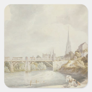 Brücke bei Monmouth Quadratischer Aufkleber