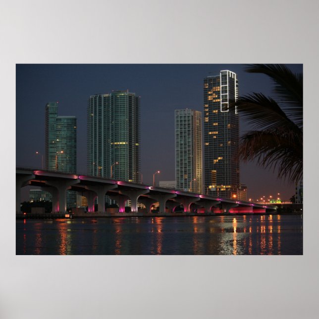 Brücke bei Morgendämmerung 1 Poster (Vorne)