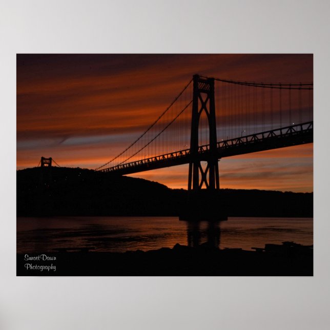 Brücke bei Sunset Poster (Vorne)