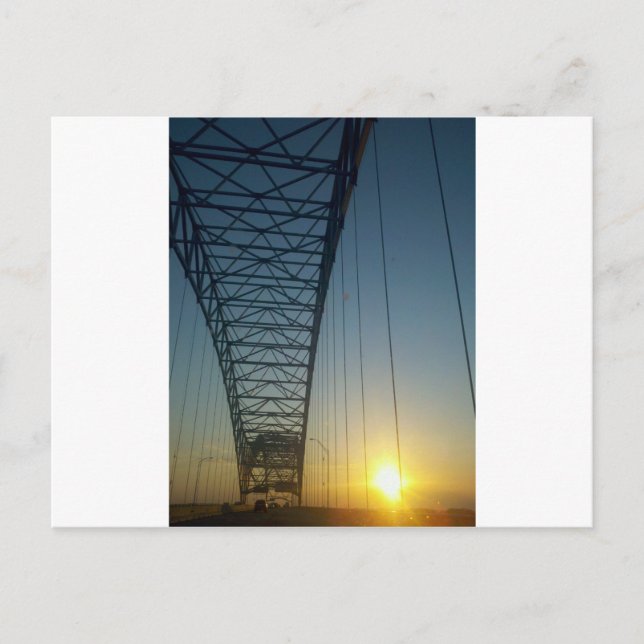 Brücke bei Sunset Postkarte (Vorderseite)