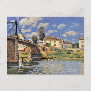 Brücke bei Villeneuve la Garenne Postkarte