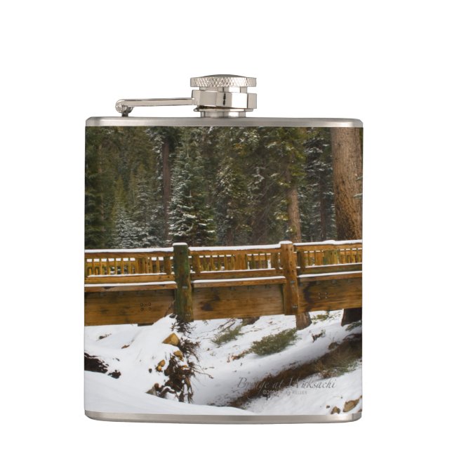 Brücke bei Wuksachi Flachmann (Vorderseite)