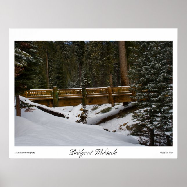 Brücke bei Wuksachi Prints Poster (Vorne)