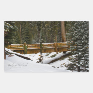 Brücke bei Wuksachi Rechteckiger Aufkleber