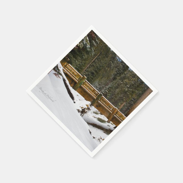Brücke bei Wuksachi Serviette (Ecke)