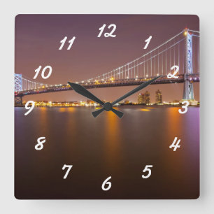 Brücke Bens Franklin Quadratische Wanduhr