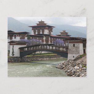 Brücke Cantilevere bei Punakha Dzong Palast Postkarte