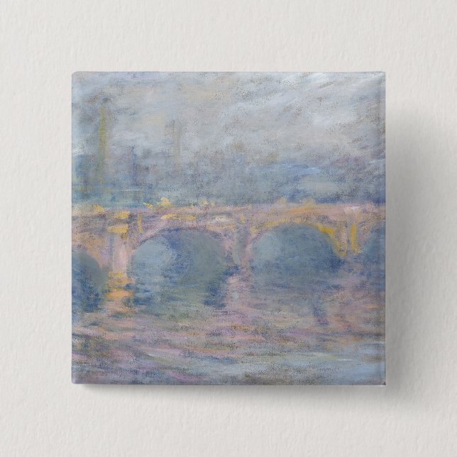 Brücke Claude Monets | Waterloo, London, am Button (Vorderseite)