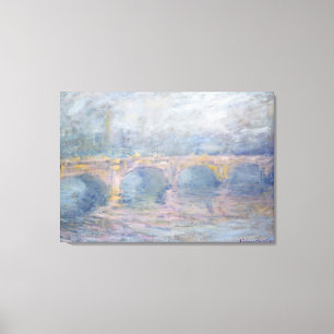 Brücke Claude Monets   Waterloo, London, am Leinwanddruck
