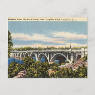 Brücke, Congaree River, Columbia, South Carolina Postkarte