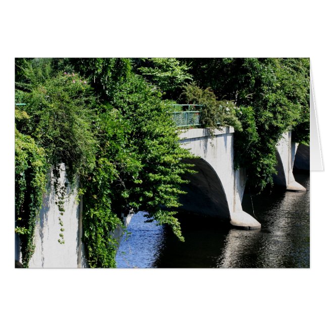 Brücke der Blume Shelburne Falls MA Blank Card (Vorderseite (Horizontal))